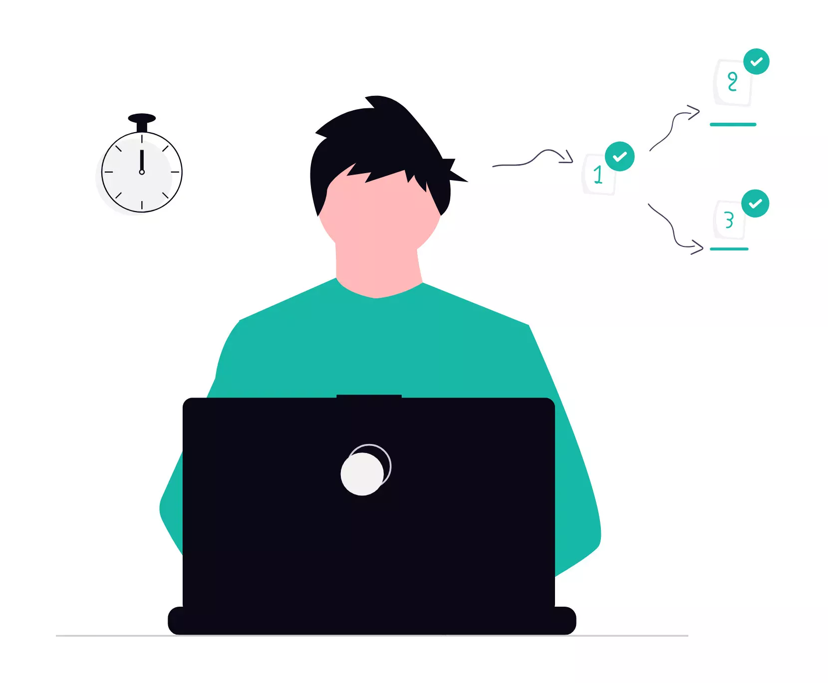 IT productivity and managed services illustration